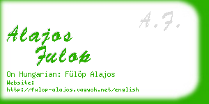 alajos fulop business card